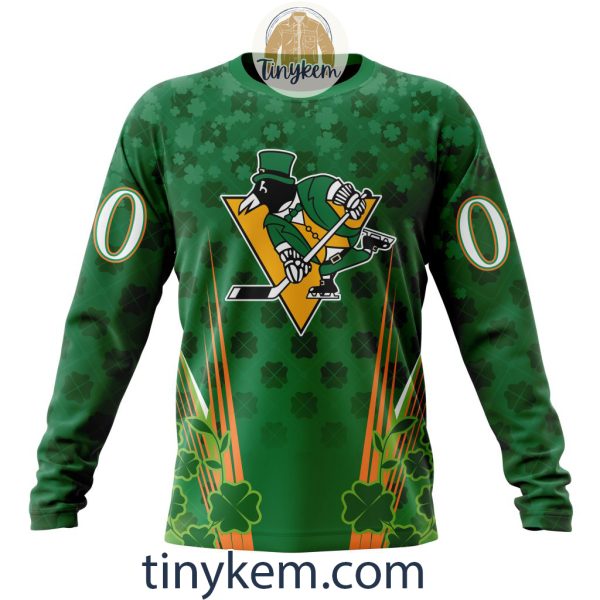 Pittsburgh Penguins Shamrocks Customized Hoodie, Tshirt: Gift for St Patrick’s Day