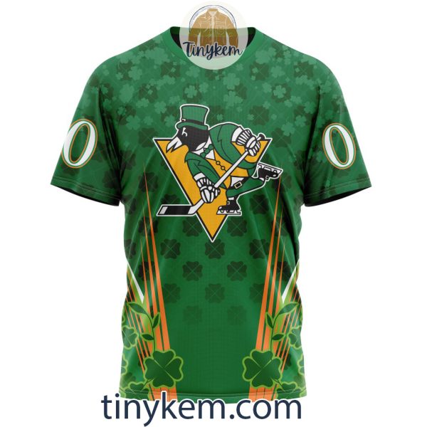 Pittsburgh Penguins Shamrocks Customized Hoodie, Tshirt: Gift for St Patrick’s Day