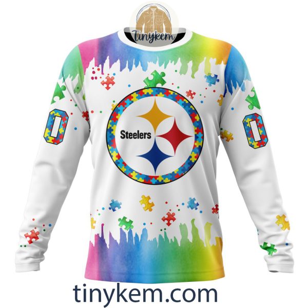 Pittsburgh Steelers Autism Tshirt, Hoodie With Customized Design For Awareness Month