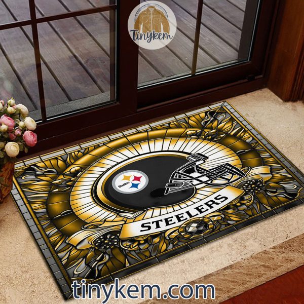 Pittsburgh Steelers Stained Glass Design Doormat