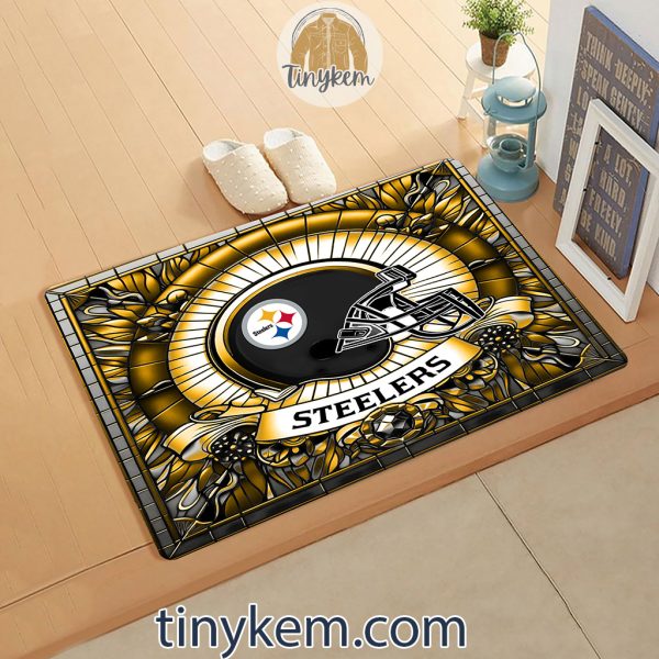 Pittsburgh Steelers Stained Glass Design Doormat