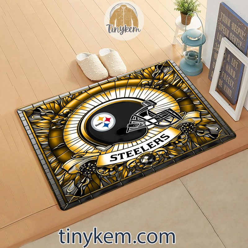 Pittsburgh Steelers Stained Glass Design Doormat - Tinykem