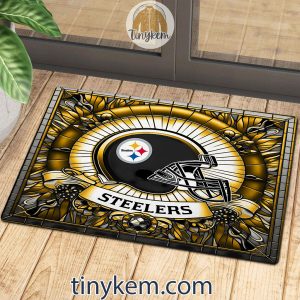Pittsburgh Steelers Stained Glass Design Doormat2B3 eh5V4