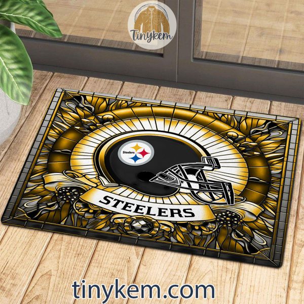 Pittsburgh Steelers Stained Glass Design Doormat