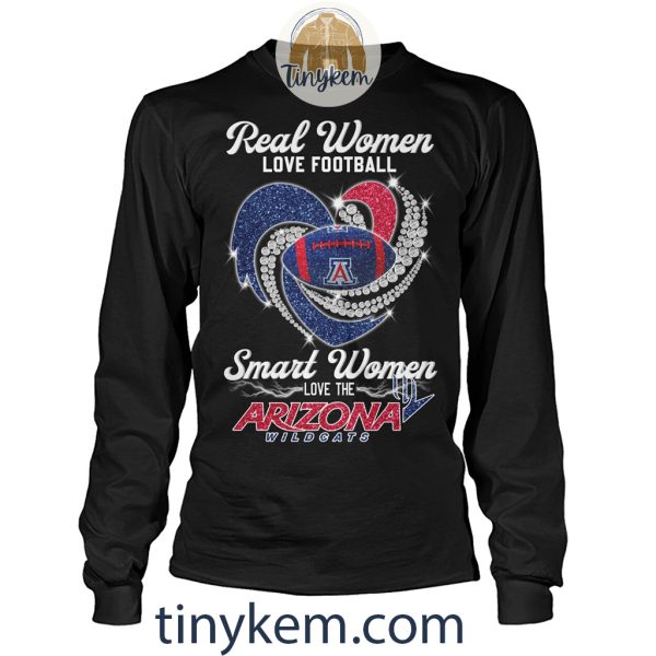 Real Women Love Football Smart Women Love Arizona Wildcats Shirt