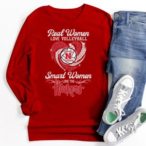Real Women Love Volleyball Smark Women Love The Huskers Shirt2B4 IQtTs
