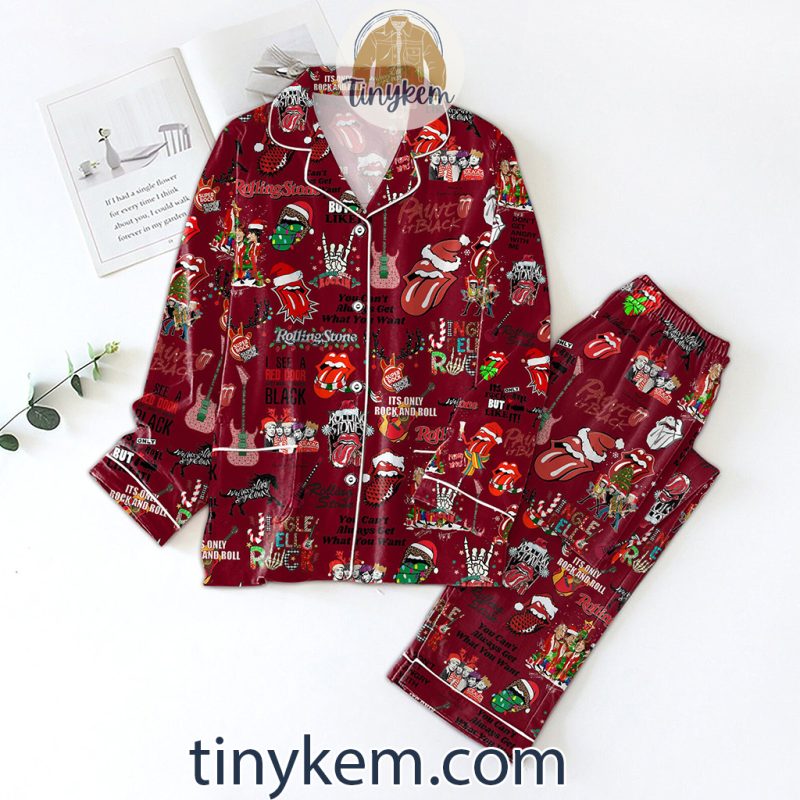 Rolling Stones Christmas Pajamas Set - Tinykem