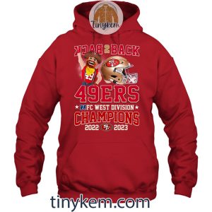 SF 49ers NFC Back2back Champions 2023 Tshirt2B2 p5du8