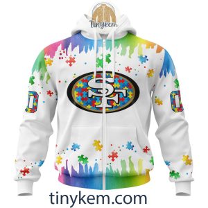 San Francisco 49ers Autism Tshirt Hoodie With Customized Design For Awareness Month2B2 SgEn6