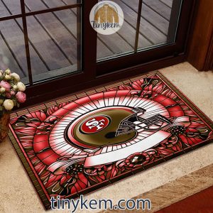 San Francisco 49ers Stained Glass Design Doormat