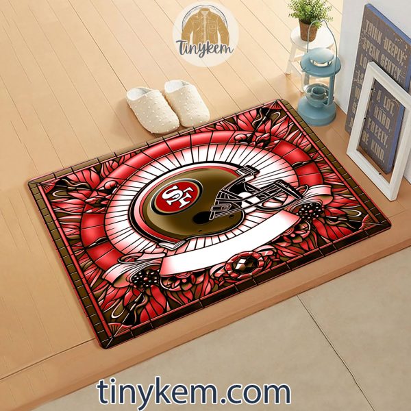 San Francisco 49ers Stained Glass Design Doormat