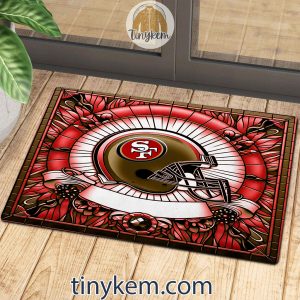 San Francisco 49ers Stained Glass Design Doormat2B3 ES6wS