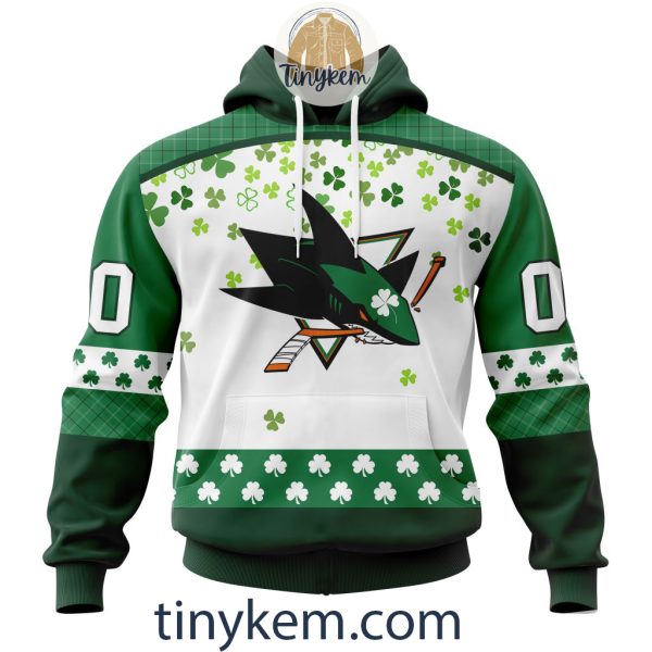 San Jose Sharks Hoodie, Tshirt With Personalized Design For St. Patrick Day