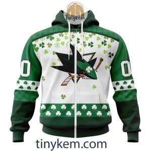 San Jose Sharks Hoodie, Tshirt With Personalized Design For St. Patrick Day