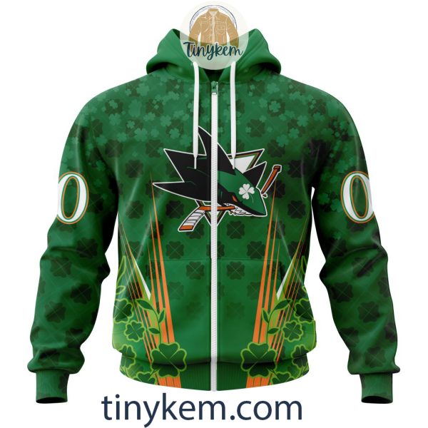 San Jose Sharks Shamrocks Customized Hoodie, Tshirt: Gift for St Patrick’s Day