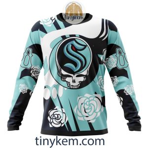 Seattle Kraken Customized Hoodie Tshirt With Gratefull Dead Skull Design2B4 KGmqA