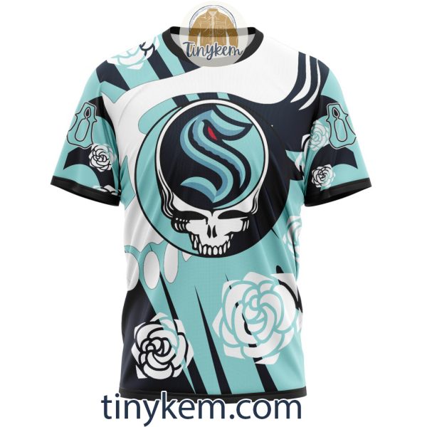 Seattle Kraken Customized Hoodie, Tshirt With Gratefull Dead Skull Design