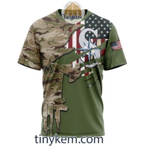Seattle Mariners Skull Camo Customized Hoodie Tshirt Gift For Veteran Day2B6 Gm5eq