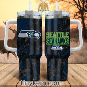 Seattle Seahawks Personalized 40Oz Tumbler With Glitter Printed Style