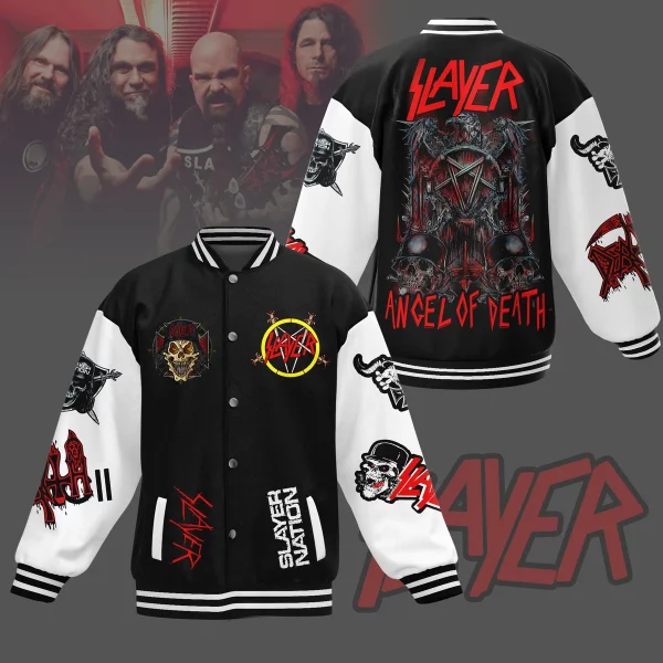 Slayer Baseball Jacket: Angel Of Death