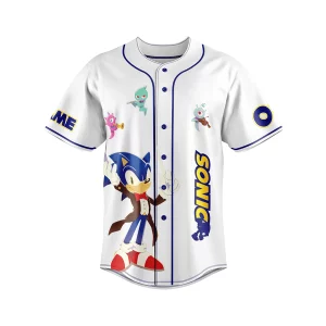 Sonic Cartoon Customized Baseball Jersey