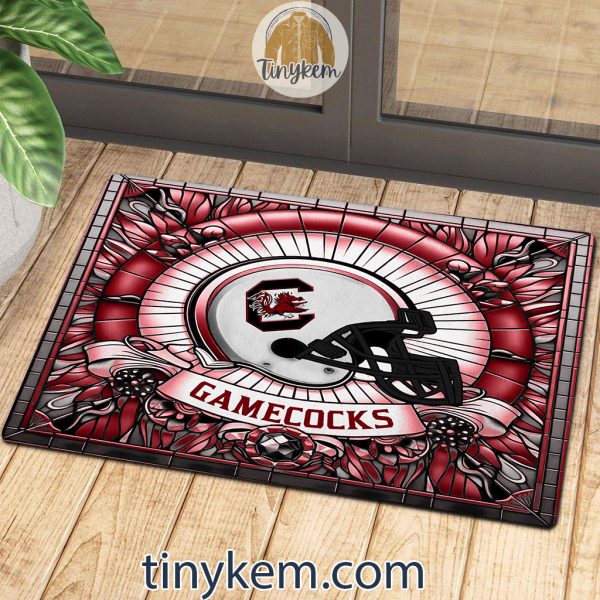 South Carolina Gamecocks Stained Glass Design Doormat