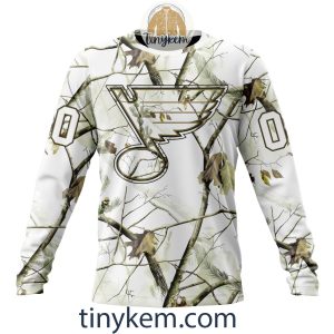 St Louis Blues Customized Hoodie Tshirt With White Winter Hunting Camo Design2B4 ywJL4