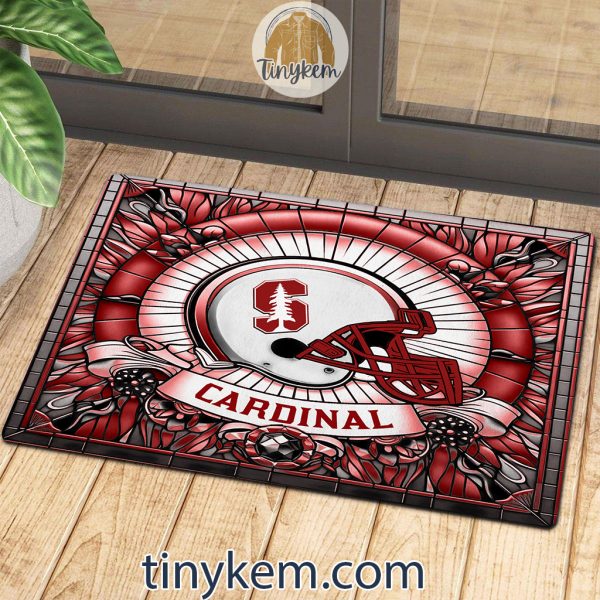 Stanford Cardinal Stained Glass Design Doormat