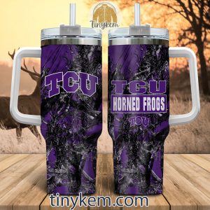 TCU Horned Frogs Customized 40oz Tumbler With Glitter Printed Style