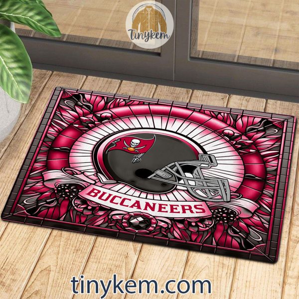 Tampa Bay Buccaneers Stained Glass Design Doormat