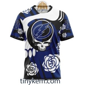 Tampa Bay Lightning Customized Hoodie Tshirt With Gratefull Dead Skull Design2B6 YBhrN
