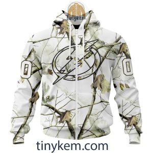 Tampa Bay Lightning Customized Hoodie Tshirt With White Winter Hunting Camo Design2B2 l2oQz