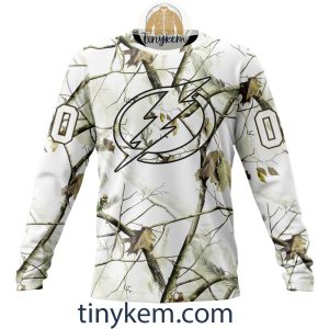 Tampa Bay Lightning Customized Hoodie Tshirt With White Winter Hunting Camo Design2B4 kIh1R