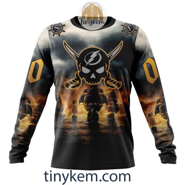 Tampa Bay Lightning Customized Hoodie With Gasparilla Design