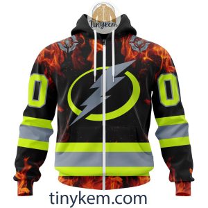 Tampa Bay Lightning Firefighters Customized Hoodie Tshirt Sweatshirt2B2 Fxz0j
