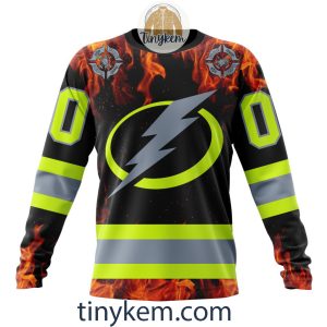 Tampa Bay Lightning Firefighters Customized Hoodie Tshirt Sweatshirt2B4 WZcps