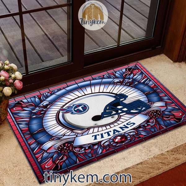 Tennessee Titans Stained Glass Design Doormat