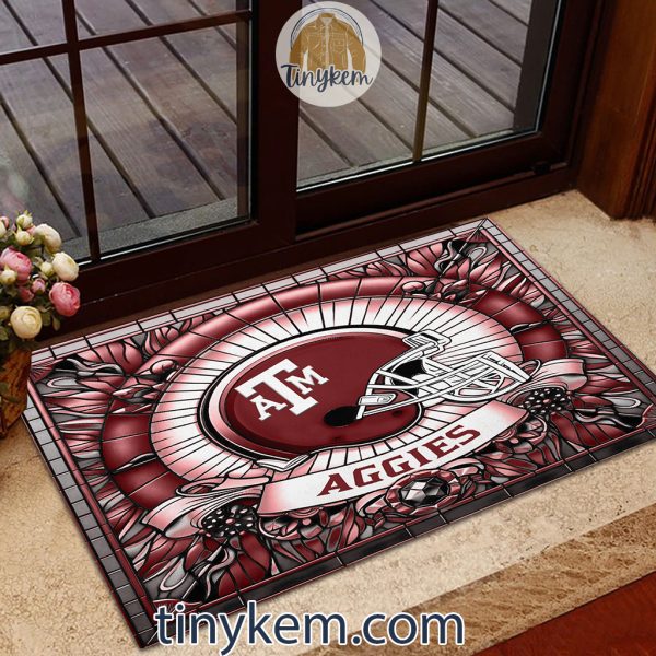 Texas A&M Aggies Stained Glass Design Doormat