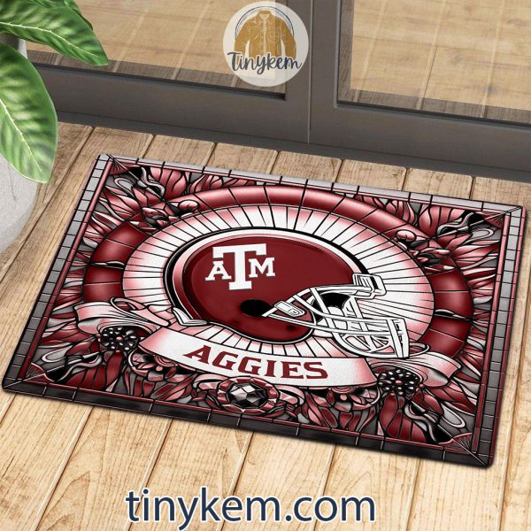 Texas A&M Aggies Stained Glass Design Doormat