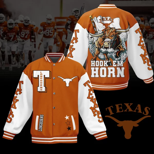 Texas Longhorns Baseball Jacket: Hook’ Em Horn