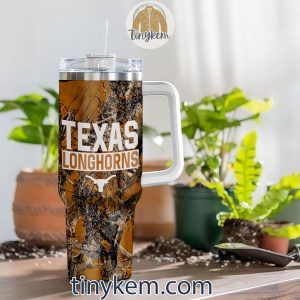 Texas Longhorns Realtree Hunting 40oz Tumbler2B4 aWto5