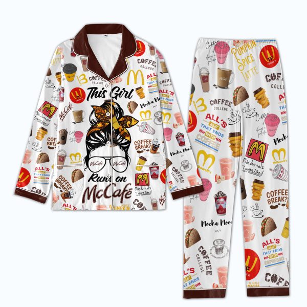 This Girl Runs On McCafe Pajamas Set