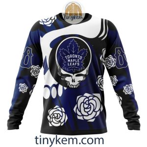 Toronto Maple Leafs Customized Hoodie Tshirt With Gratefull Dead Skull Design2B4 8w00d