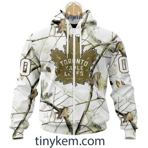 Toronto Maple Leafs Customized Hoodie Tshirt With White Winter Hunting Camo Design2B2 g8p9O
