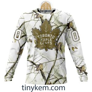 Toronto Maple Leafs Customized Hoodie Tshirt With White Winter Hunting Camo Design2B4 Dxwal
