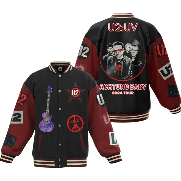 U2 Achtung Baby 2024 Tour Baseball Jacket