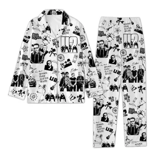 U2 Black and White Pajamas Set