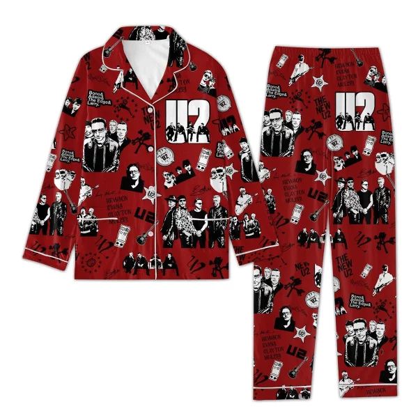 U2 Black and White Pajamas Set