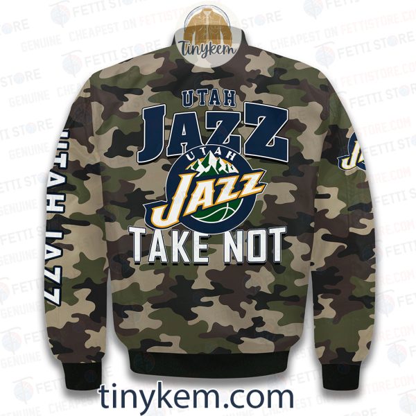 Utah Jazz Military Camo Bomber Jacket