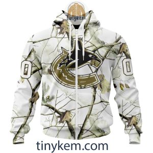 Vancouver Canucks Customized Hoodie Tshirt With White Winter Hunting Camo Design2B2 jIcn1